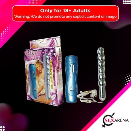 Silver Beaded Anal Vibrator AD-012