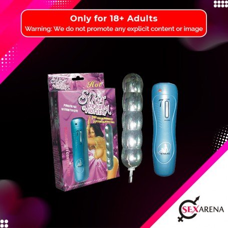 Silver Beaded Anal Vibrator-BIG AD-011