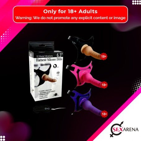 10 Vibrating Modes Strap on Harness Silicone Dildo SO-013