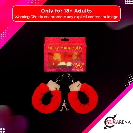 Fetish Fantasy Beginner's Furry Cuffs in Red BDSM-004