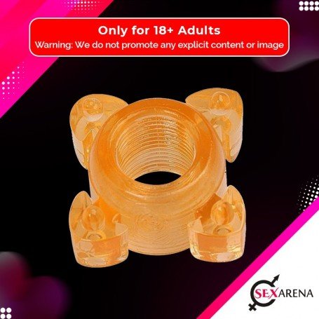 Transparent 4 Tube FingerCock Ring CR-010
