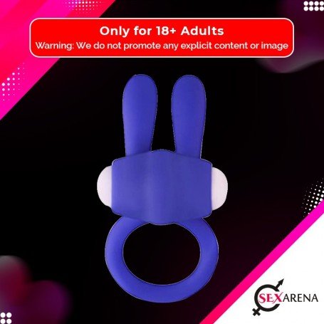 Kingfansion Mini Vibrating Rabbit Cock Ring (Blue) CR-017