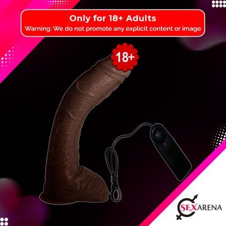 Big Bent 10" Suction Cup Chocolate Dong Vibrator RSV-075