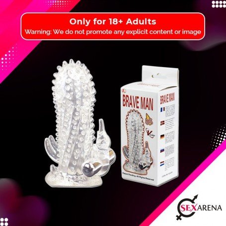 Sheath Rabbit Extender Penis with dots Brave Man PES-020
