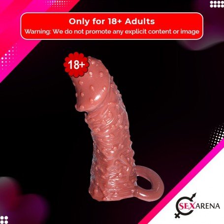 Solid Head Reusable Penis Extension Sleeve chocolate PES-026
