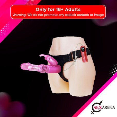 Baile Ultra Harness 7-inch Strap-on with Multi-speed Vibrations SO-033
