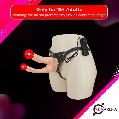 Baile Vibrating Strap-on Double Dildo with Realistic Balls SO-034